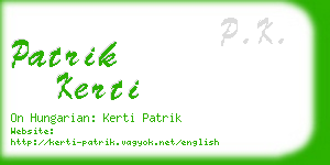 patrik kerti business card